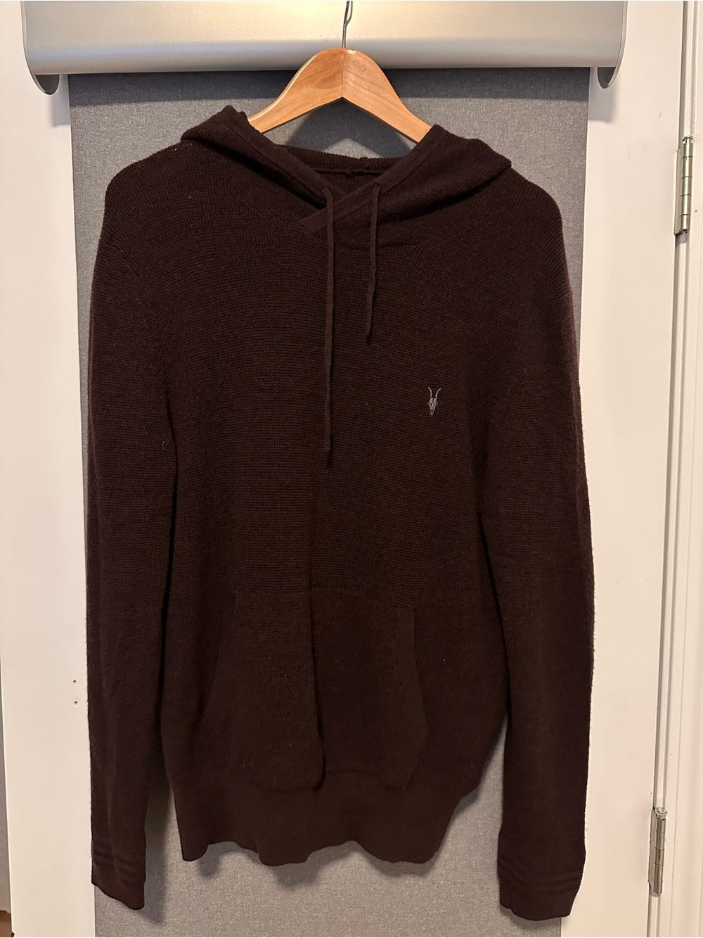 All Saints Men's Merino Wool Hooded Sweater